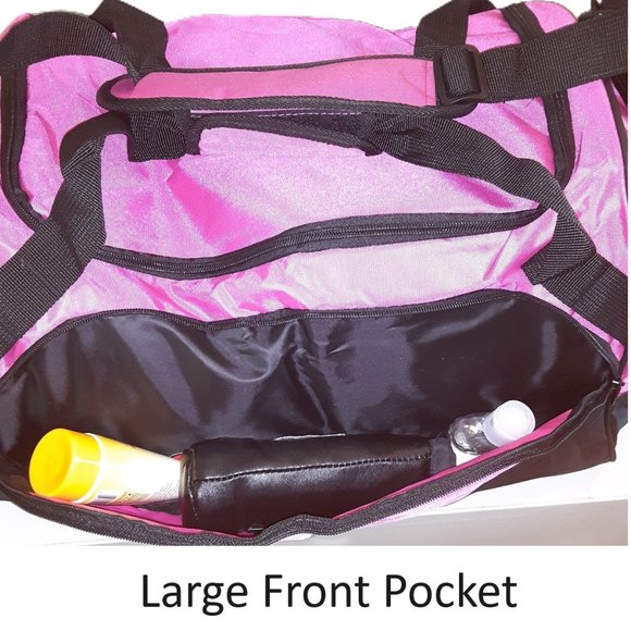 25" Pink Duffle Bag Gym Bag - Travel Bag - Carry-On Bag - Overnight Bag - Picture 11 of 11